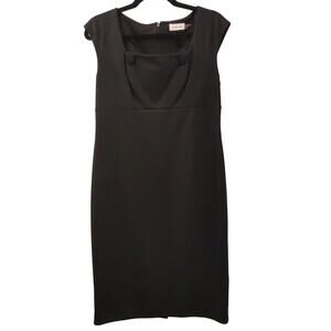 Calvin Klein Women's Size 8 Cap Sleeve Midi Little Black Dress Evening Cocktail